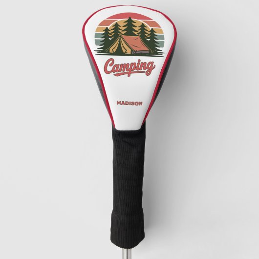 Aangepaste naam kamperen golfheadcover (Voorkant)