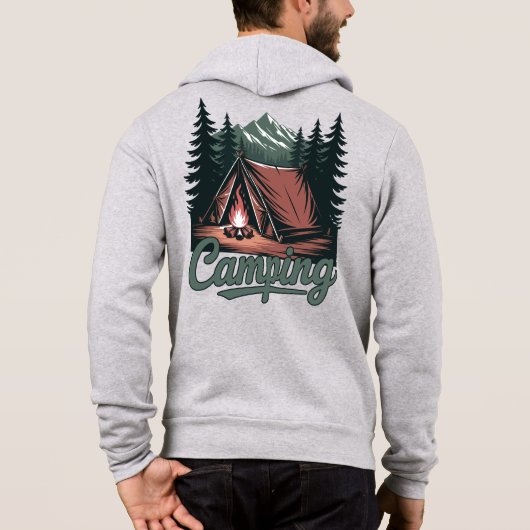 Aangepaste naam kamperen hoodie (Achterkant)