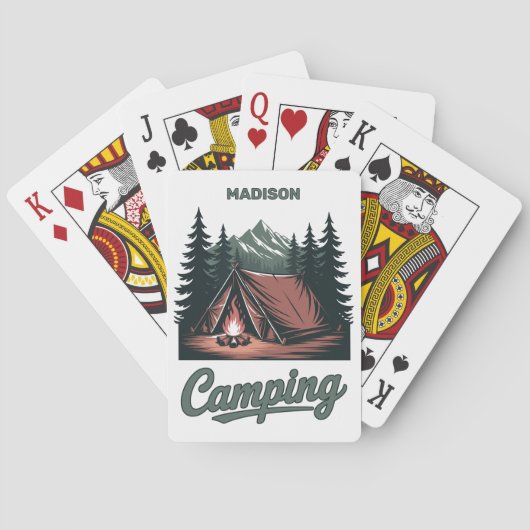Aangepaste naam kamperen pokerkaarten (Achterkant)