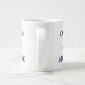Aangepaste naam kapitein en anker grote jumbo-mok koffiekop (Achterkant)