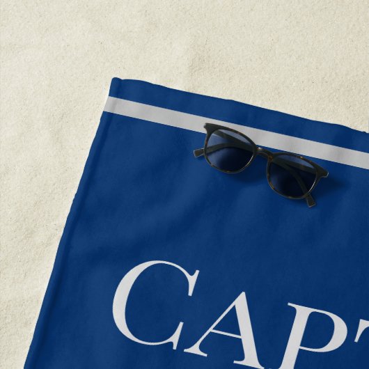 Aangepaste naam kapitein met Nautical Anchor op ma Strandlaken (In situ)