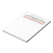 Aangepaste naam karakters tegels Elegant Mahjong Notitieblok (Linkerzijde)