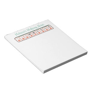 Aangepaste naam karakters tegels Elegant Mahjong Notitieblok
