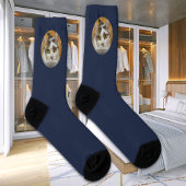 Aangepaste Naam Kat Hond Foto Modern Gepersonalise Sokken