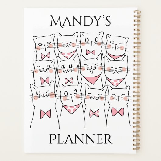 Aangepaste naam Kat Planner, Naam planner, schatti Planner (Achterkant)