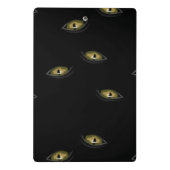 Aangepaste naam kattenogen op zwart mini klembord (Achterkant)