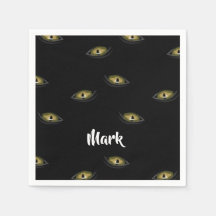 Aangepaste naam kattenogen op zwart