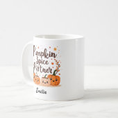 Aangepaste Naam Kawaii Halloween Coffee Mok voor V (Voorkant links)