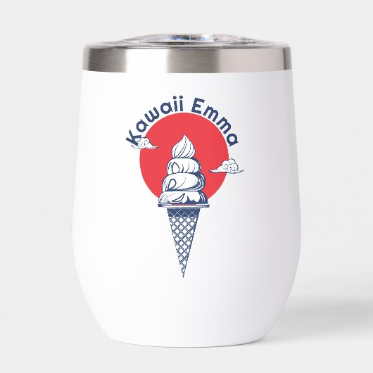 Aangepaste naam Kawaii Ice Cream Cone Schattige Ja (Voorkant)