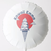 Aangepaste naam Kawaii Ice Cream Cone Schattige Ja