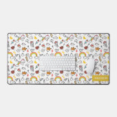 Aangepaste naam Kawaii-patroon Bureaumat (Keyboard & Muis)