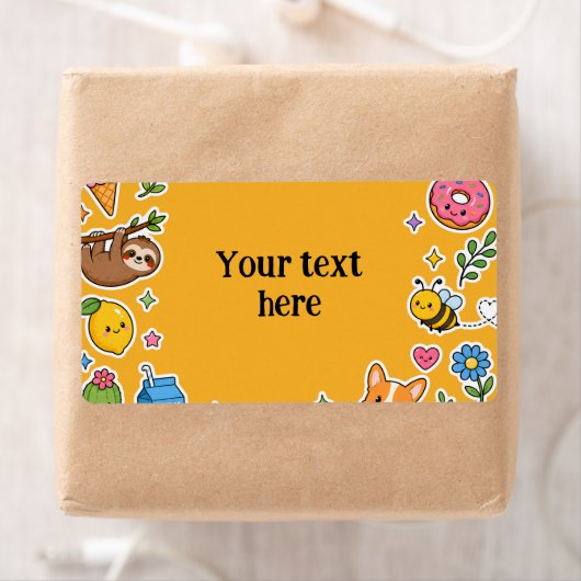 Aangepaste naam Kawaii stickerframe Etiket (Insitu)
