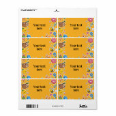 Aangepaste naam Kawaii stickerframe Etiket (Full Sheet)