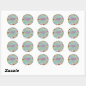 Aangepaste naam Kawaii stickerframe Ronde Sticker (Vel)