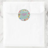 Aangepaste naam Kawaii stickerframe Ronde Sticker (Tas)