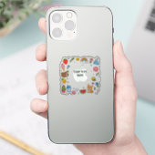 Aangepaste naam Kawaii stickerframe Sticker (Telefoon)