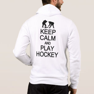 Aangepaste naam Keep Calm & Play Hockey Hoodie