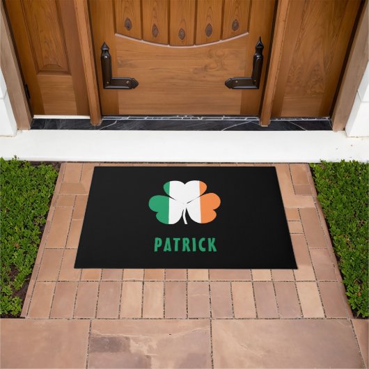 Aangepaste naam Keltisch Ierland Klaver Ierse vlag Deurmat (Buiten)