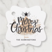 Aangepaste naam Kerst gunst / cadeau labels (Voorkant)