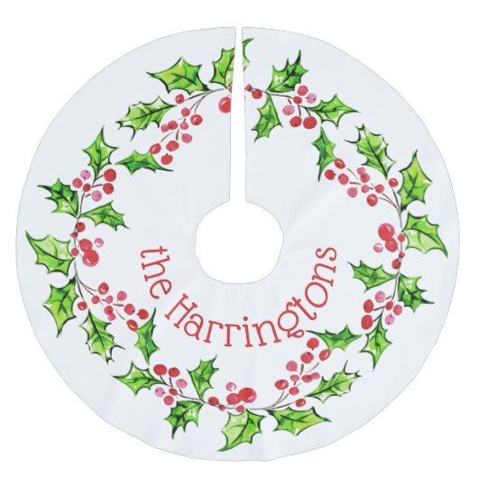 Aangepaste naam Kerst Krans boom rok Kerstboom Rok (Voorkant)