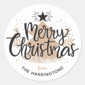 Aangepaste naam Kerst stickers (Voorkant)