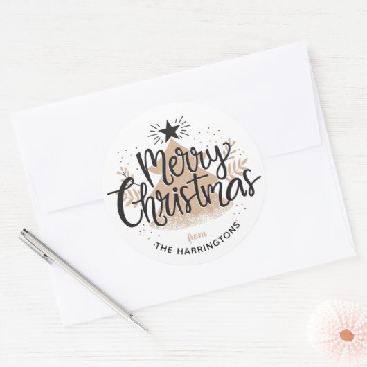 Aangepaste naam Kerst stickers (Envelop)