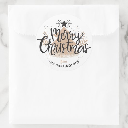 Aangepaste naam Kerst stickers (Tas)