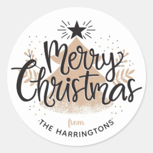 Aangepaste naam Kerst stickers