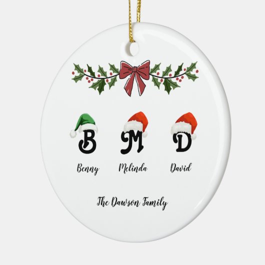 Aangepaste Naam Kerstboom Acryl Ornament (Links)