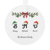 Aangepaste Naam Kerstboom Acryl Ornament