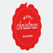 Aangepaste naam kerstboom versiering papier ornament kaart (Rechts)
