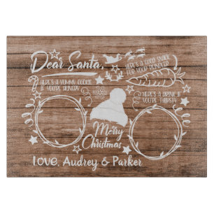 Aangepaste naam kerstcadeau voor kerstavond snijplank