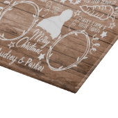 Aangepaste naam kerstcadeau voor kerstavond snijplank (Hoek)