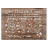 Aangepaste naam kerstcadeau voor kerstavond snijplank (Voorkant)