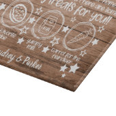 Aangepaste naam kerstcadeau voor kerstavond snijplank (Hoek)