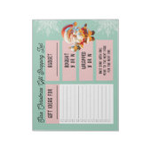 Aangepaste Naam Kerstcadeau Winkellijst Santa Notitieblok (Linkerzijde)