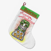 Aangepaste naam kerstcadeautjes stoppen grote kerstsok (Voorkant (Hangend))