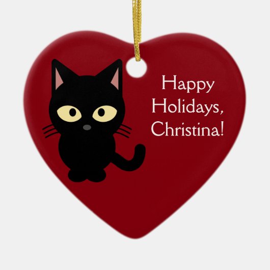 Aangepaste naam kerstkeuken-versiering keramisch ornament (Voorkant)