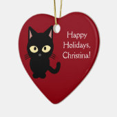 Aangepaste naam kerstkeuken-versiering keramisch ornament (Links)