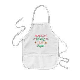 Aangepaste Naam Kerstkunst Vakantie Bakken Team Kinder Schort