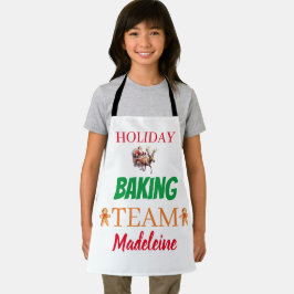 Aangepaste Naam Kerstkunst Vakantie Bakken Team Schort