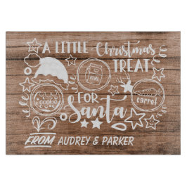 Aangepaste naam kerstman voor kerstvaars. snijplank