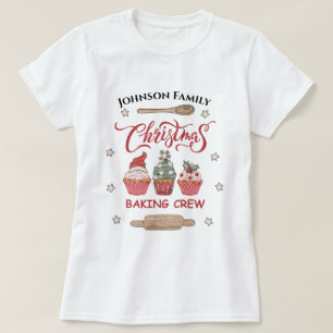 Aangepaste naam Kerstmis bakken Crew Family Matchi T-shirt