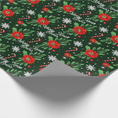 Aangepaste Naam Kerstmis Bright kleuren Wrapping P Cadeaupapier (Hoek)