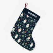 Aangepaste naam Kerstmis Santa Kleine Kerstsok (Voorkant (Hangend))