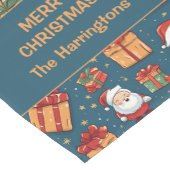 Aangepaste naam Kerstmis Santa Korte Tafelloper (Hoek)