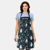 Aangepaste naam Kerstmis Santa Schort (Gedragen)