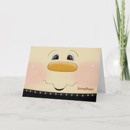 Aangepaste Naam Kerstmis voor Kids Happy Snowman G Feestdagen Kaart