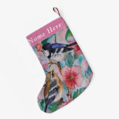 Aangepaste naam kerststop met extra rijen kleine kerstsok (Achterkant (Hangend))