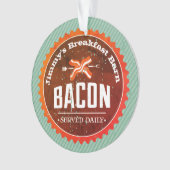 Aangepaste naam kerstversiering bij ontbijt ornament (voorkant)